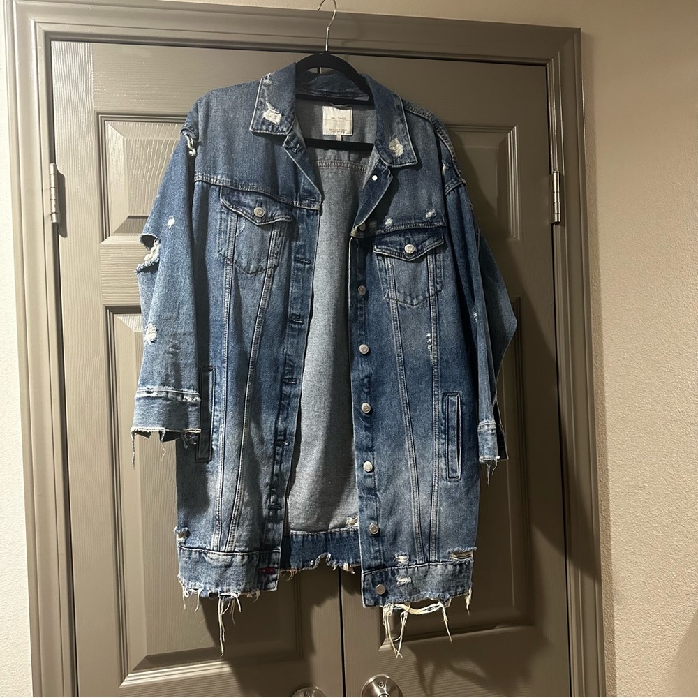 Zara Trafaluc longline denim jacket